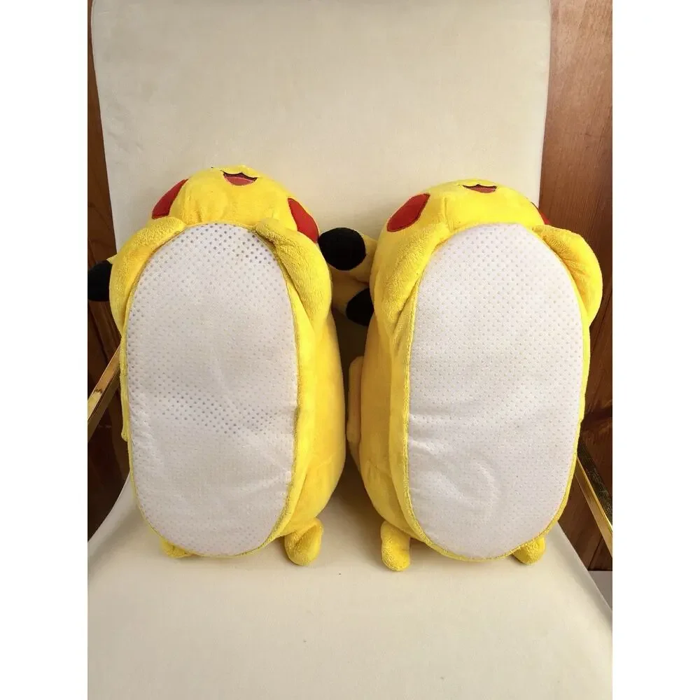 Pokémon Pikachu Plush Slip-On Slippers Yellow Non-Slip Unisex kids US 5